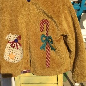 Vtg Reversible Christmas/Valentines sz M Fur coat